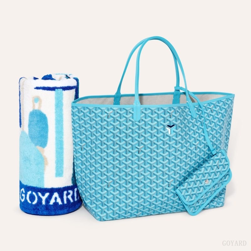 Goyard Saint Louis GM Bag and Balise Beach Towel Turkis | FZQQ1969