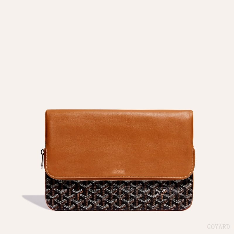 Goyard Sainte-Marie GM Clutch Svarte Brune | JXHB8293