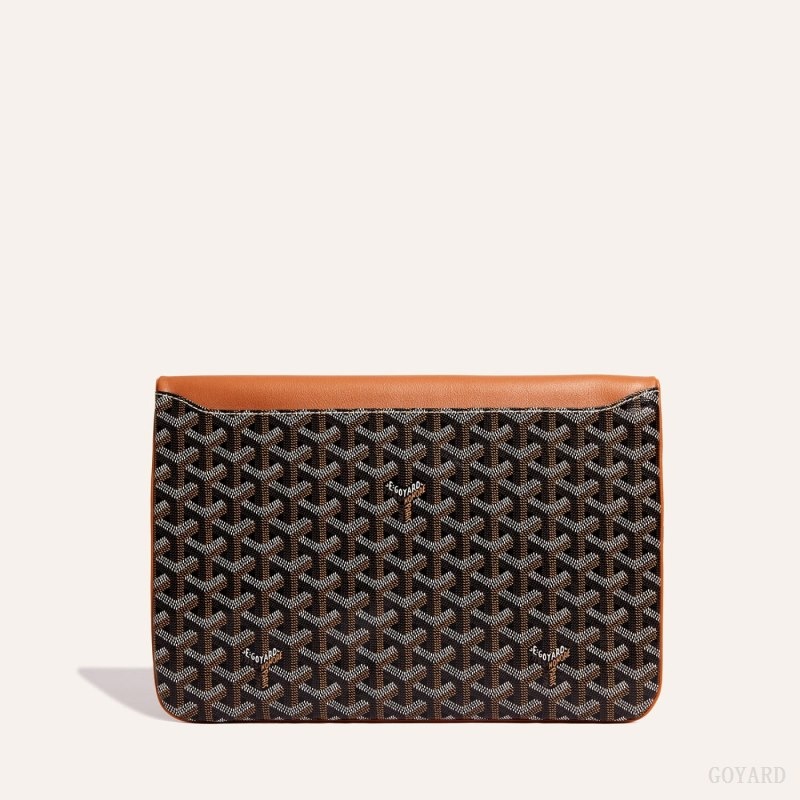 Goyard Sainte-Marie GM Clutch Svarte Brune | JXHB8293