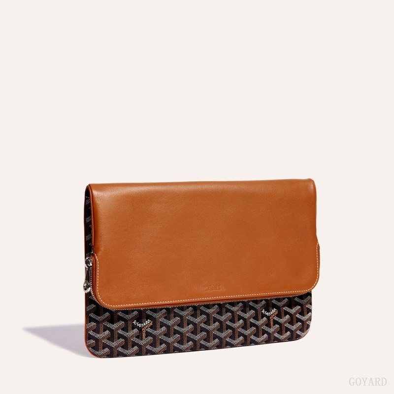 Goyard Sainte-Marie GM Clutch Svarte Brune | JXHB8293