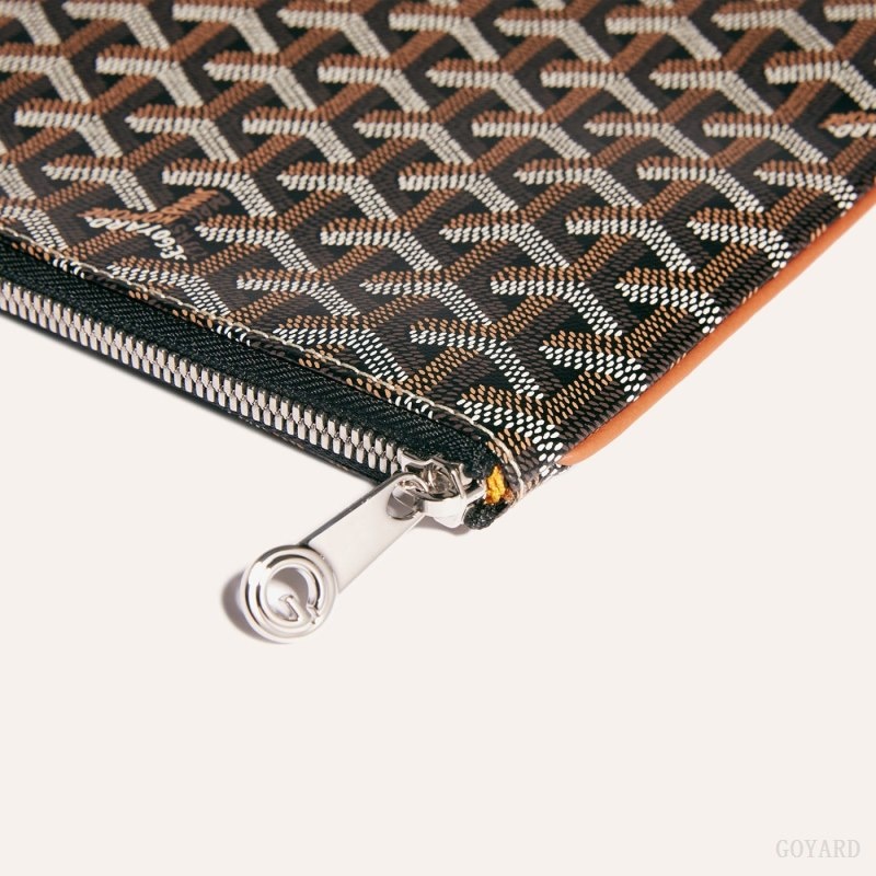 Goyard Sénat MGM Pouch Svarte Brune | FZSJ4742