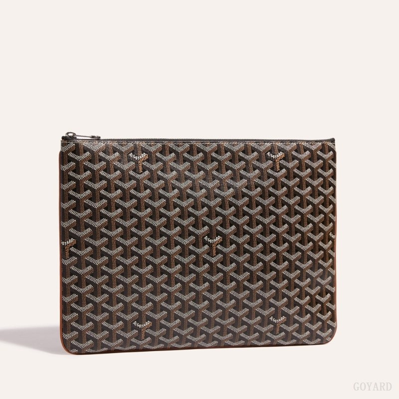 Goyard Sénat MGM Pouch Svarte Brune | FZSJ4742