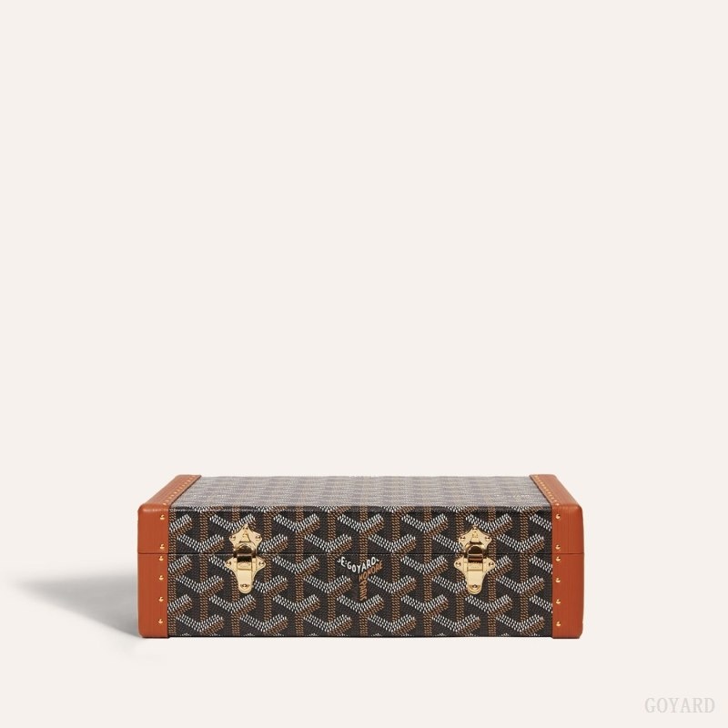 Goyard VENDÔME JEWELLERY CASE Svarte Brune | AYVO2223